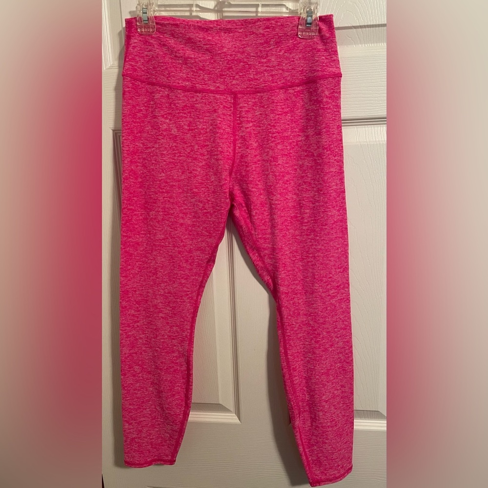 ALO Alosoft Pink Heathered Women's Leggings - Picture 3 of 9